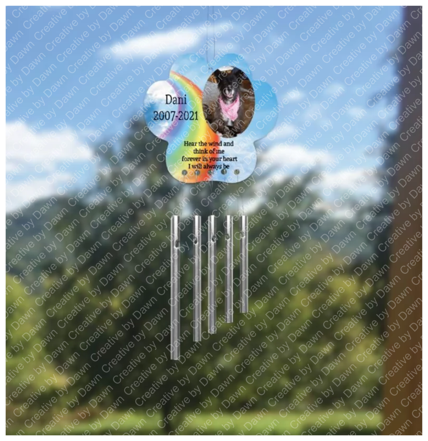 Wind Chimes Paw Print
