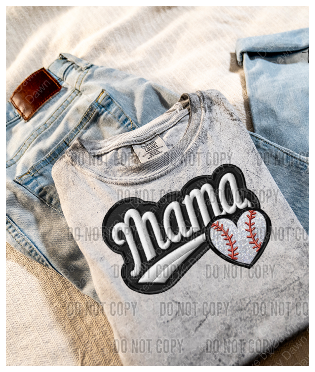 Varisty Mama Faux Embroidery