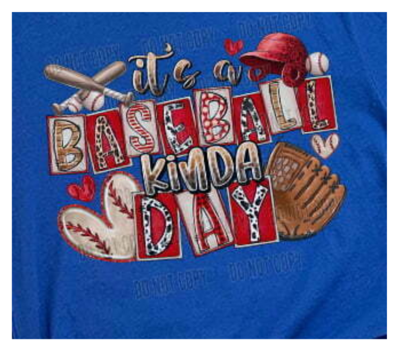 Baseball Kinda Day Heart