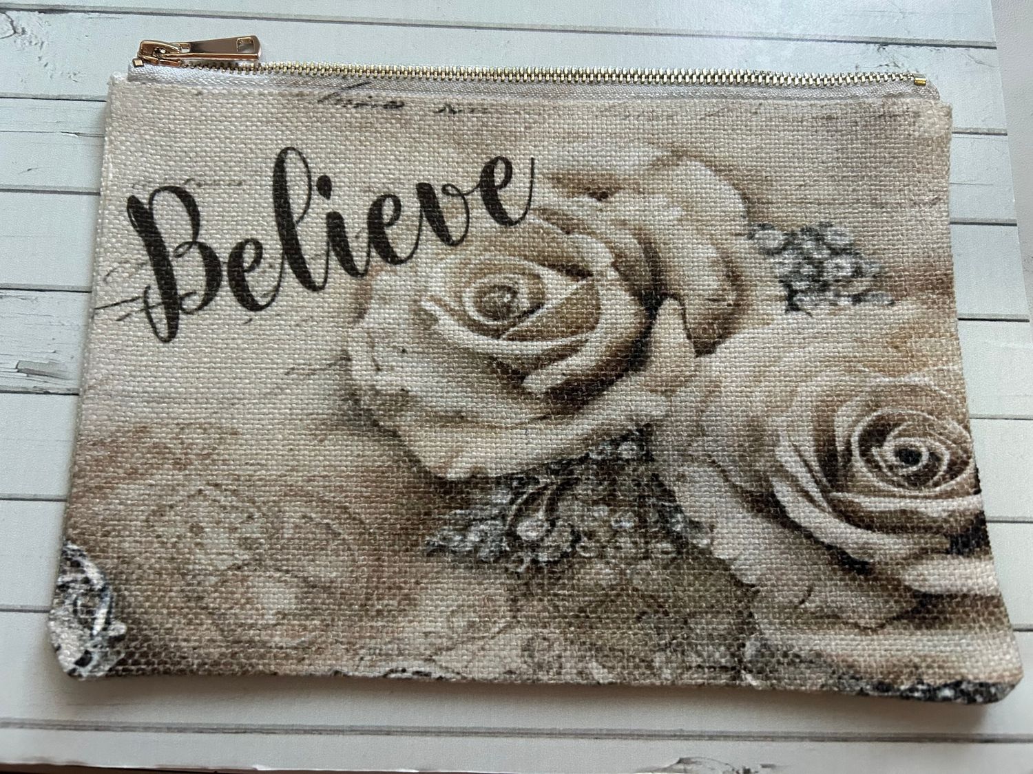 Linen  Bag Believe Brown Tone