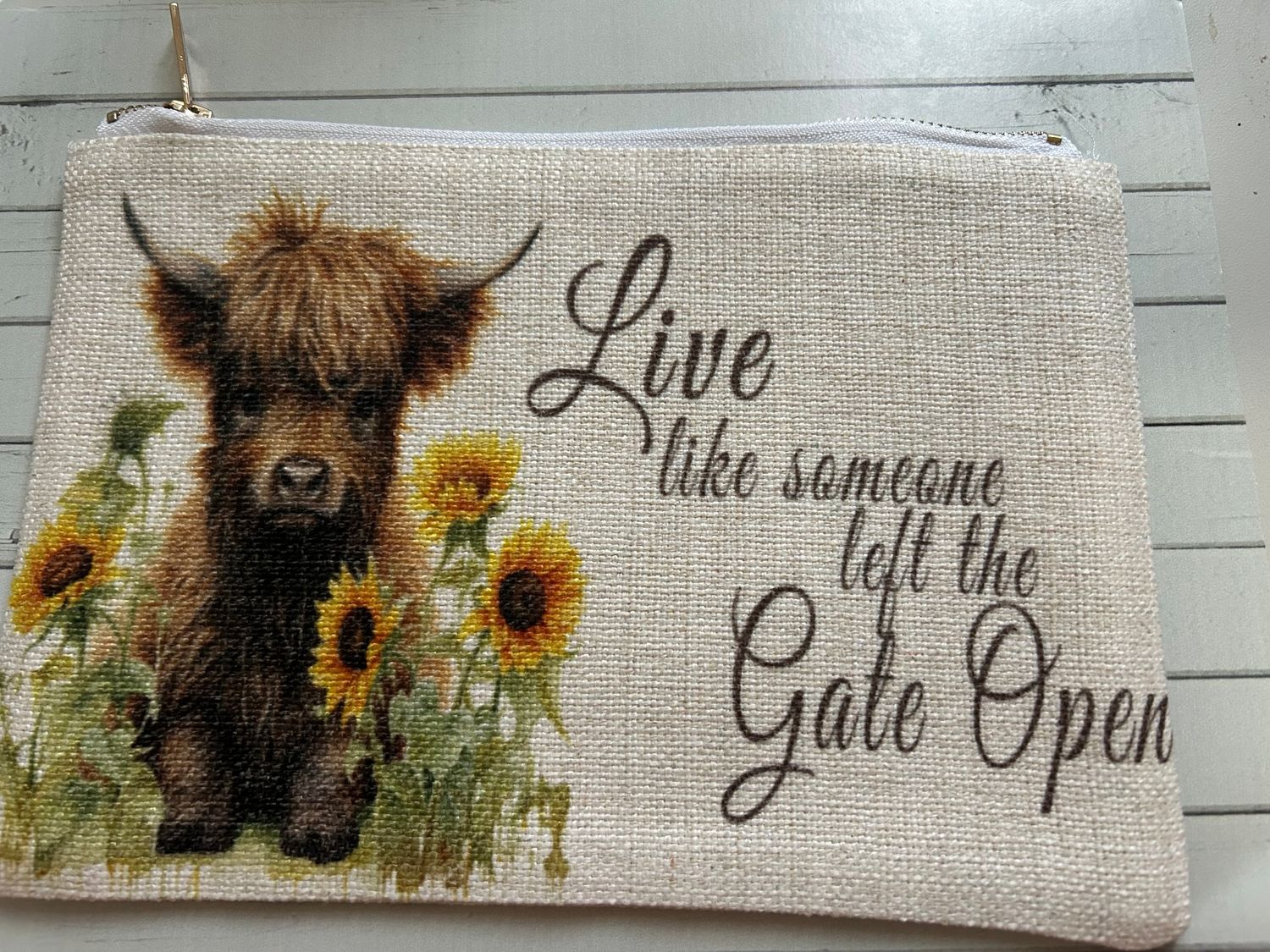 Linen  Bag Live Like Gate Open
