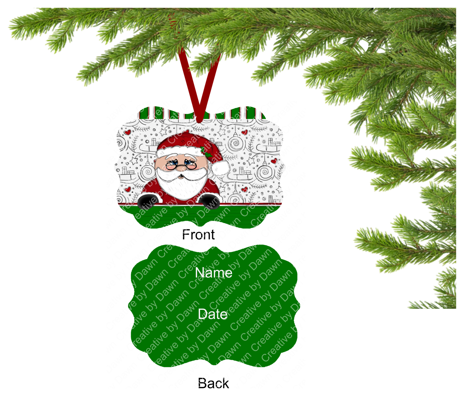 Christmas Doodle Santa