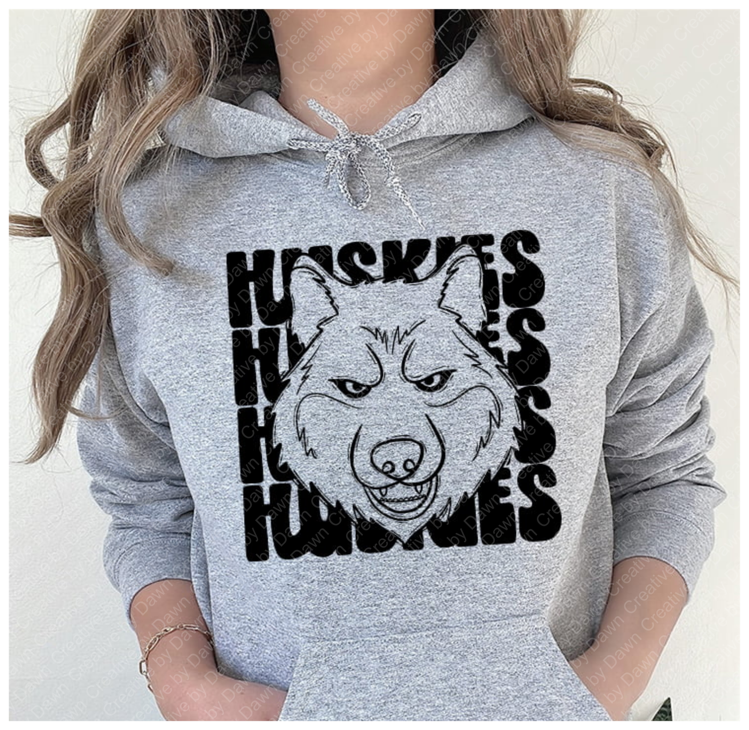 Huskies Repeat Adult Hoodie