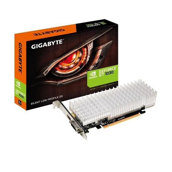 GIGA VGA 2GB GT1030 LP Silent H/DVI Low-Profile, Passivkühlung