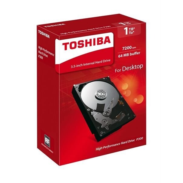 Toshiba HD3.5" SATA3 1TB P300 High Perform./7.2k Puffer: 64Mb