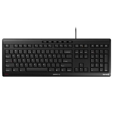 TERRA Keyboard 3500 Corded [CH] USB black baugleich zum Cherry Stream Keyboard JK-8500CH-2