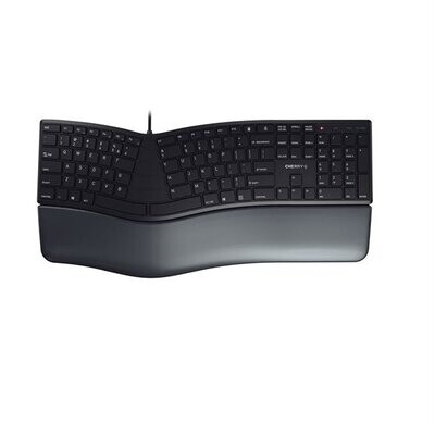 Cherry Keyboard KC 4500 ERGO [FR] Ergonomic black geschwungene ergonomische Tastatur, kabelgebunden