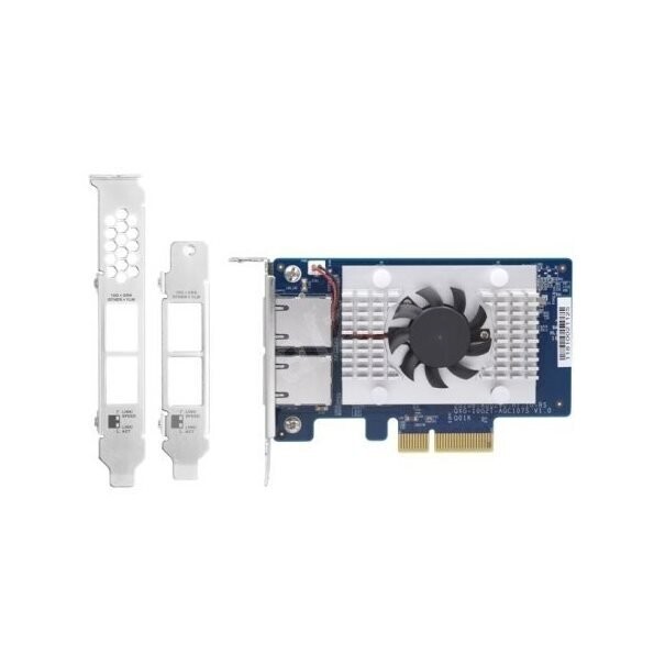 QNAP QXG-10G2T-107 DP BASET 10GbE Card Rouge