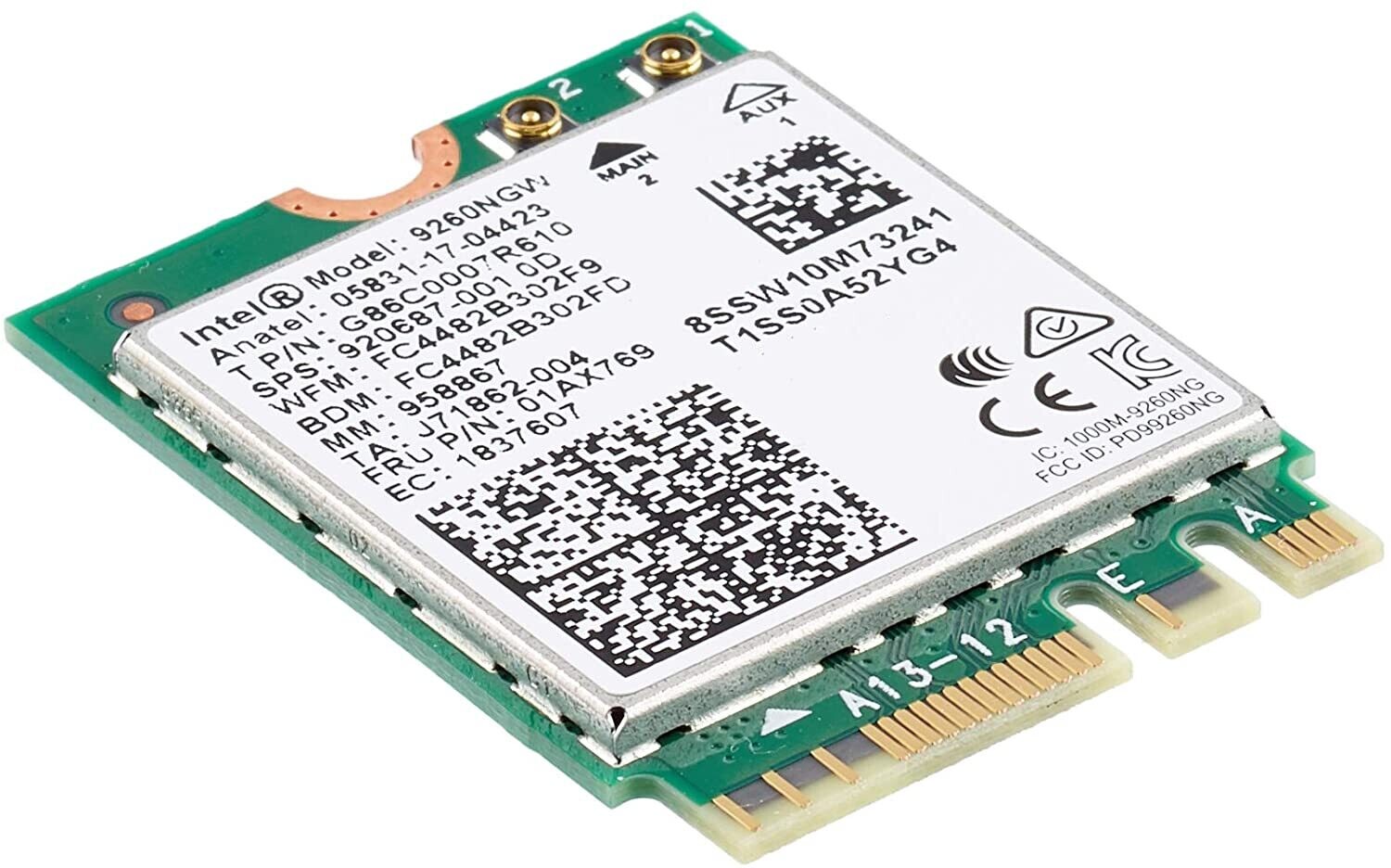 Intel Dual Band Wireless-AC 9260 - Netzwerkadapter - M.2 Card ohne vPro - Cartes réseau (Wireless, Launched)