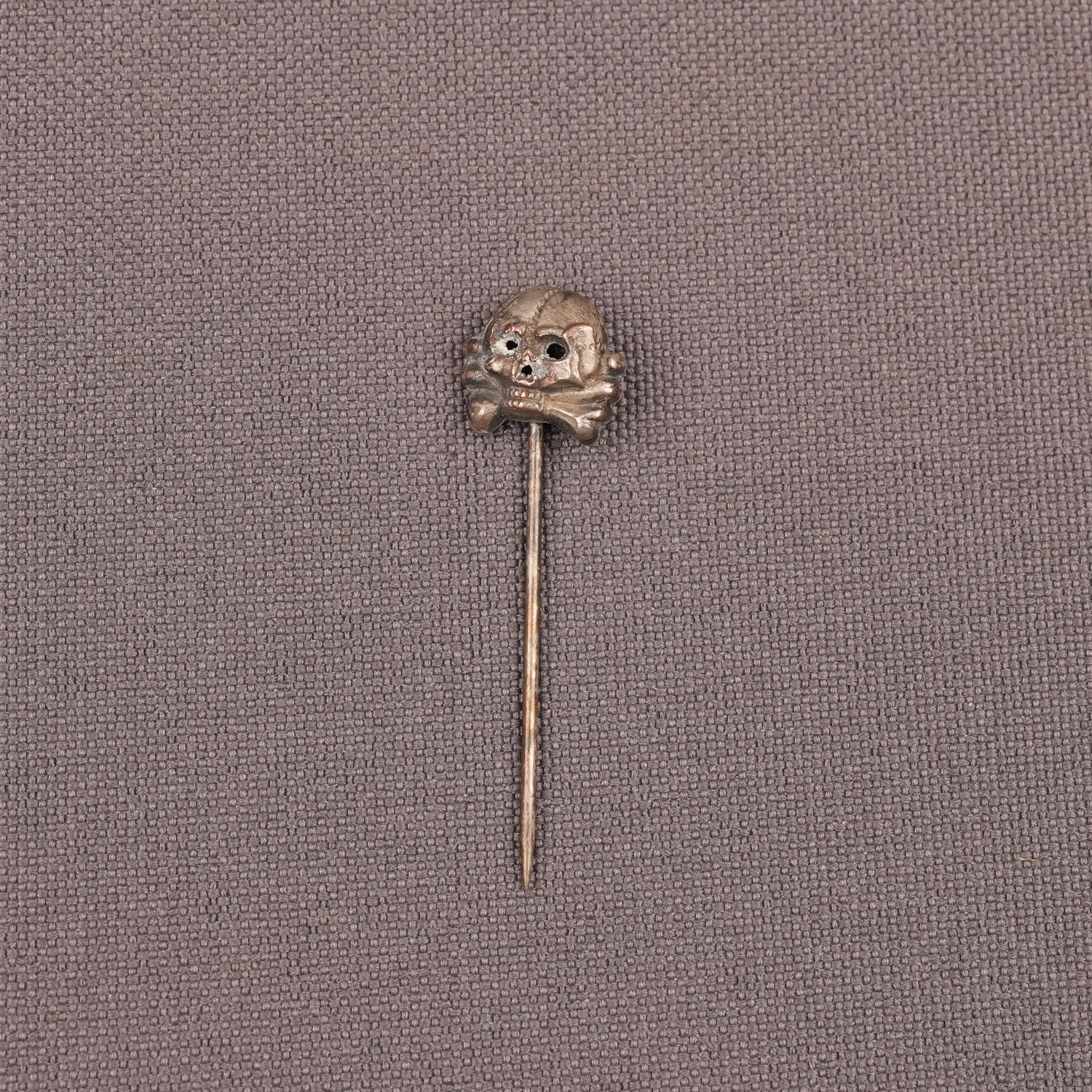 German 1930's Skull / Totenkopf Stickpin Silver