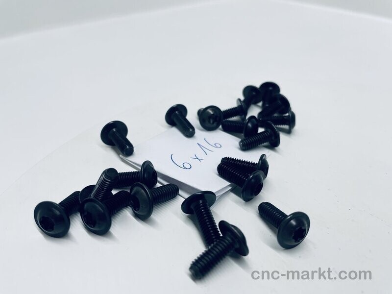 Linsenflanschkopf Schraube 10.9 M6X16 T30 BRUENIERT 10430558 319559