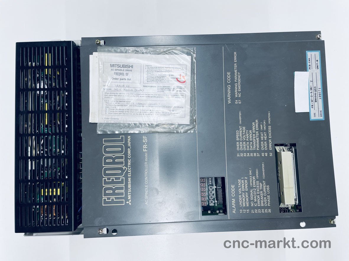 Traub Mazak Meldas Mitsubishi Achsverstärker Stromrichter FR-SF-2-5.5K-T TX8F 3220562 10818582 220562