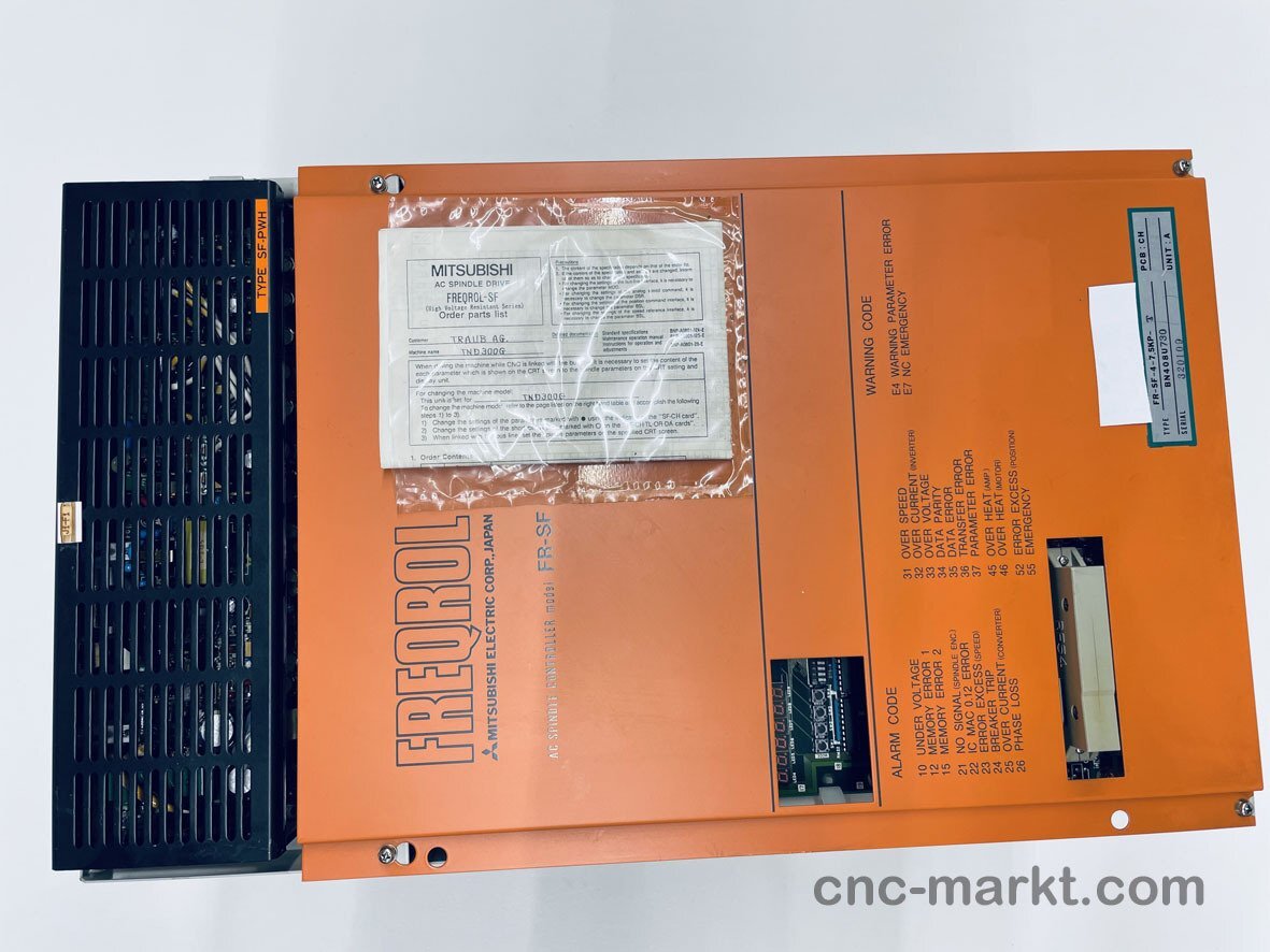 Traub Mazak Meldas Mitsubishi Achsverstärker Stromrichter FR-SF-4-7.5KP-T TX8F 3221516 221516 10328673