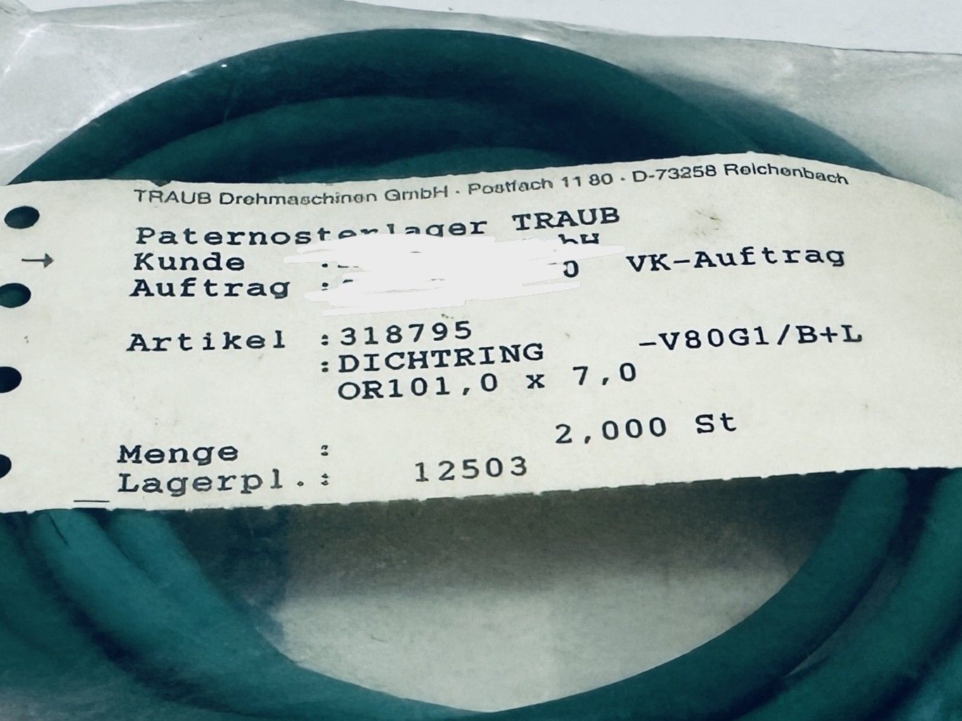 Dichtring TNA480 Traub 318795 10591798 Trelleborg V801 B+L