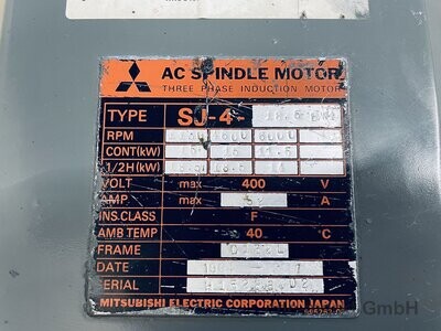Traub Mitsubishi DSA Spindel Motor SJ-4-18.5 BW4 103912 10798890 Hauptspindel