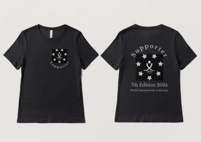 Supporter T-Shirts World Championships 7th Edition shining Silver on black Shirt / (IMA Voucher ./. 10 %)
