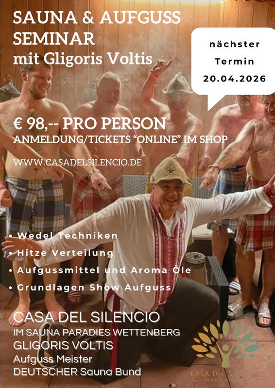 Ticket - Sauna Aufguss Seminar am 20.04.2026