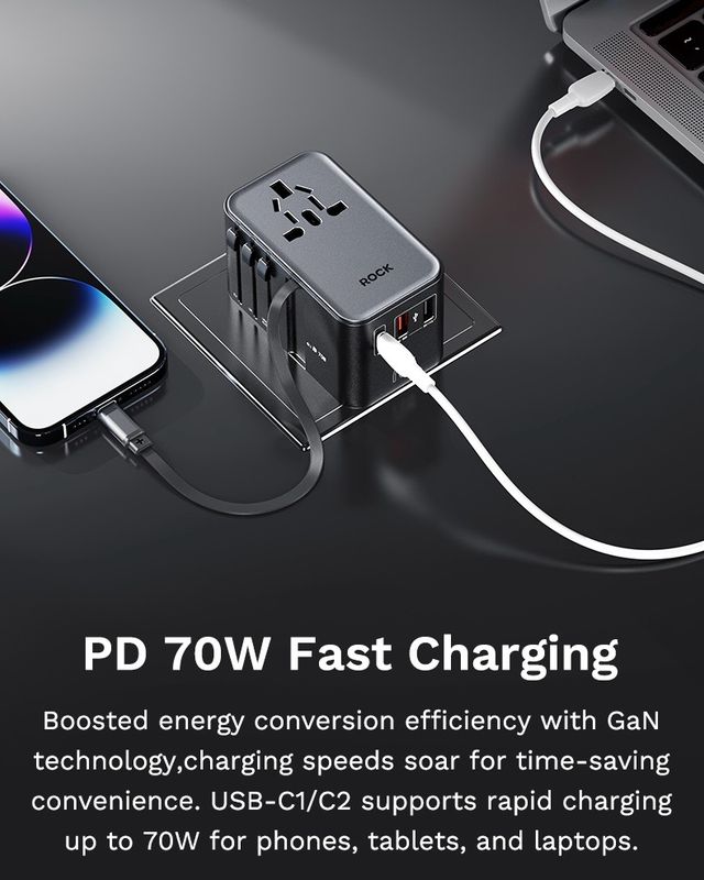 ROCK PD70W Travel Adapter