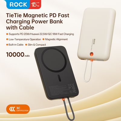 ROCK TieTie Magnetic PD Fast Charging Power Bank