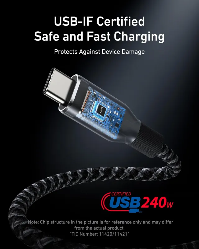 Anker Prime USB-C Cable (240W, Upcycled-Braided)