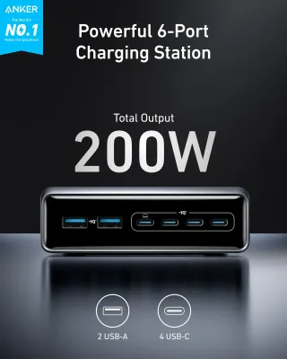 Anker GaN Prime Charger 200W 6 Ports