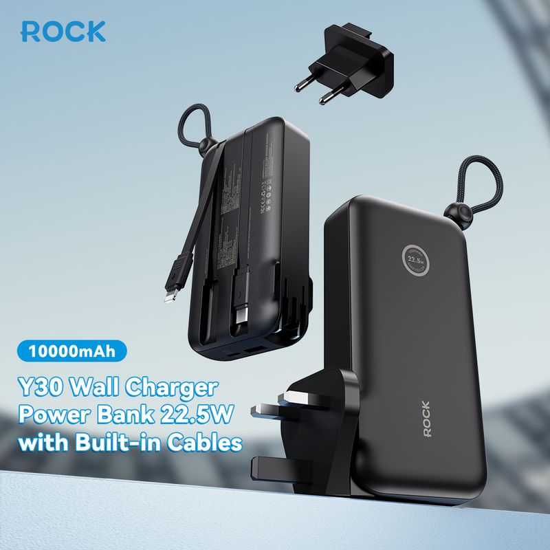 ROCK Y30 All-in-One Wall Charger Power Bank 10000mAh