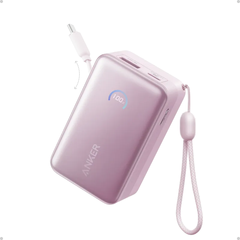 Anker Nano Power Bank (10K, 45W, Built-In Retractable USB-C Cable)