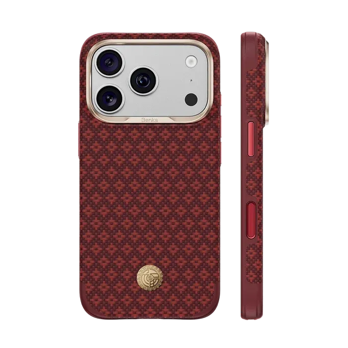 ArmorEdge Red Case built with Kevlar® for iPhone 17/18 Pro Max