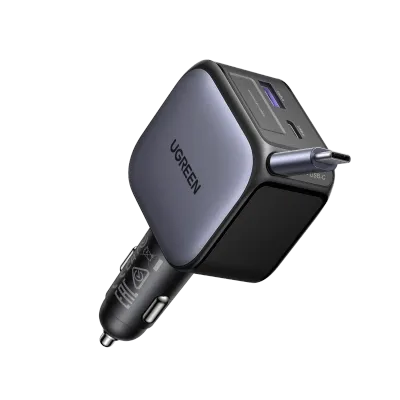 UGREEN Nexode Car Charger 90W with Retractable USB-C Cable