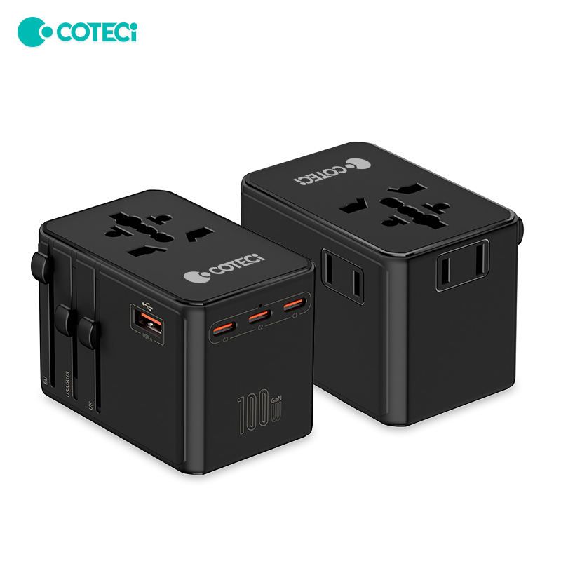 COTECi All-in-One 100W GaN Universal Travel Adapter