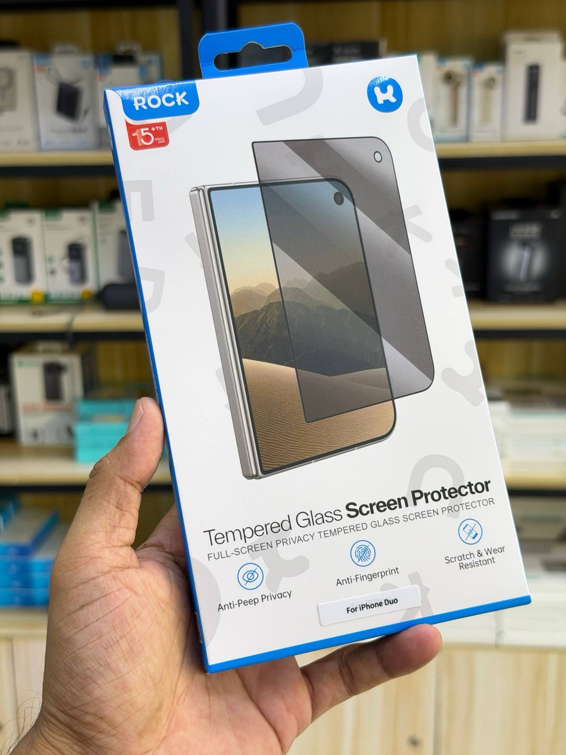 ROCK Privacy Tempered Glass Screen Protector for iPhone Duo - Front