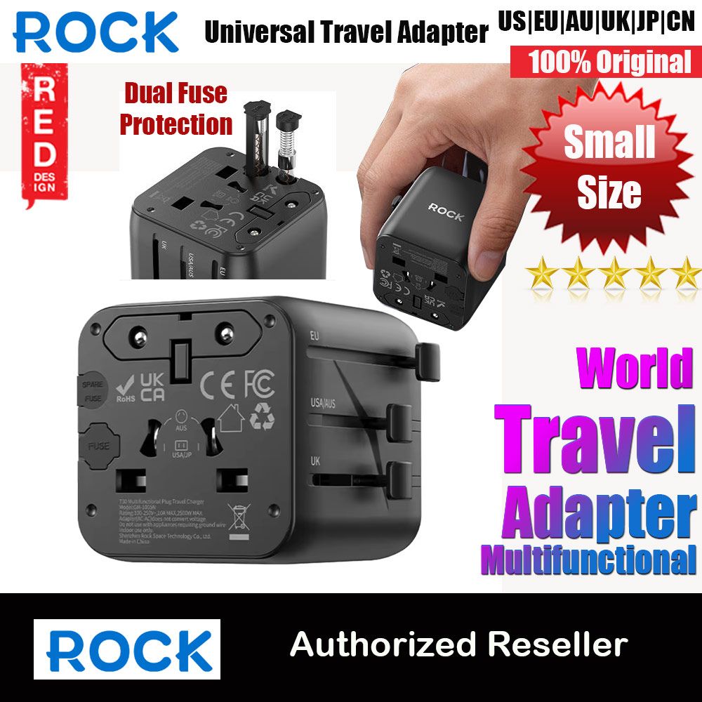 ROCK 2026 T30 Desktop Charger &amp; World Travel Adapter