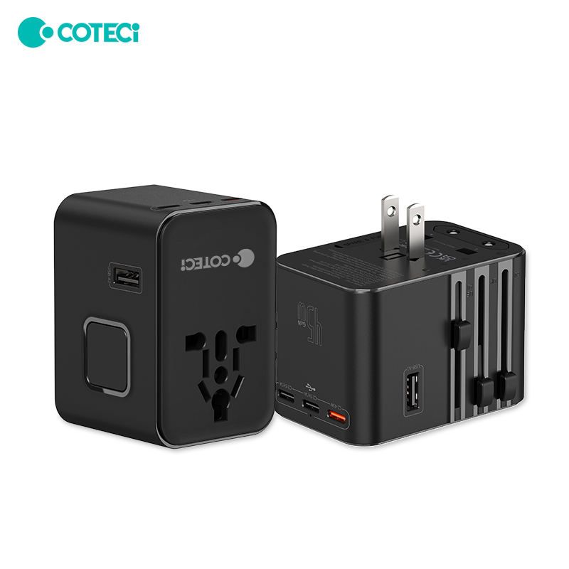 COTECi Universal Worldwide Travel Adapter (45W GaN)