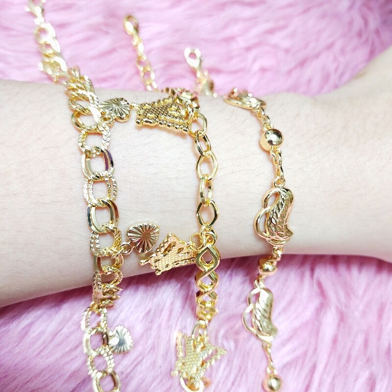 50 pcs Class B Bangkok Gold 14k Plated Bracelet