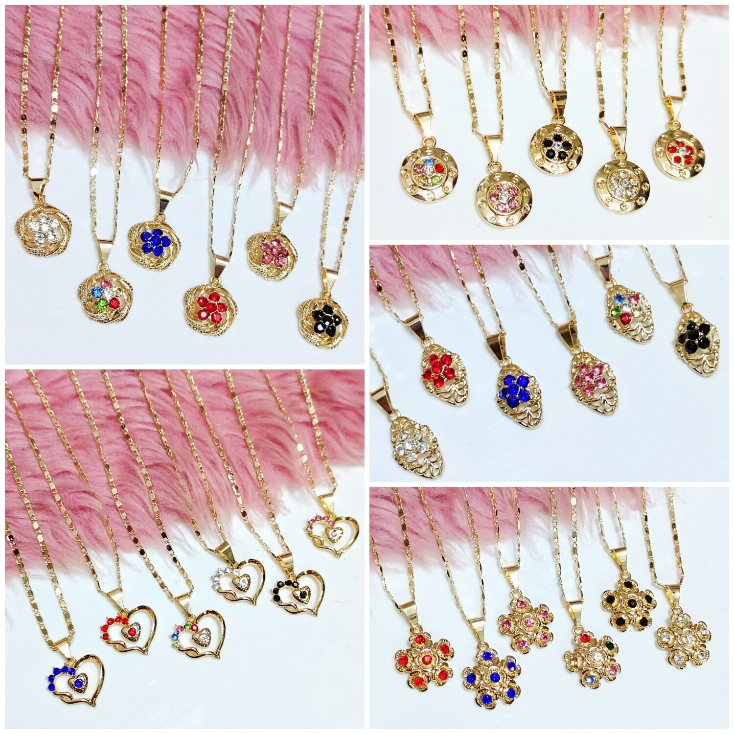 50 pcs Class B Rose Gold 14k Gold Plated Necklace