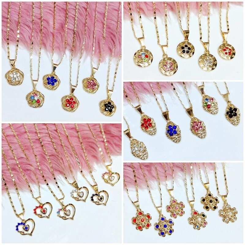 50 pcs Class B Rose Gold 14k Gold Plated Necklace