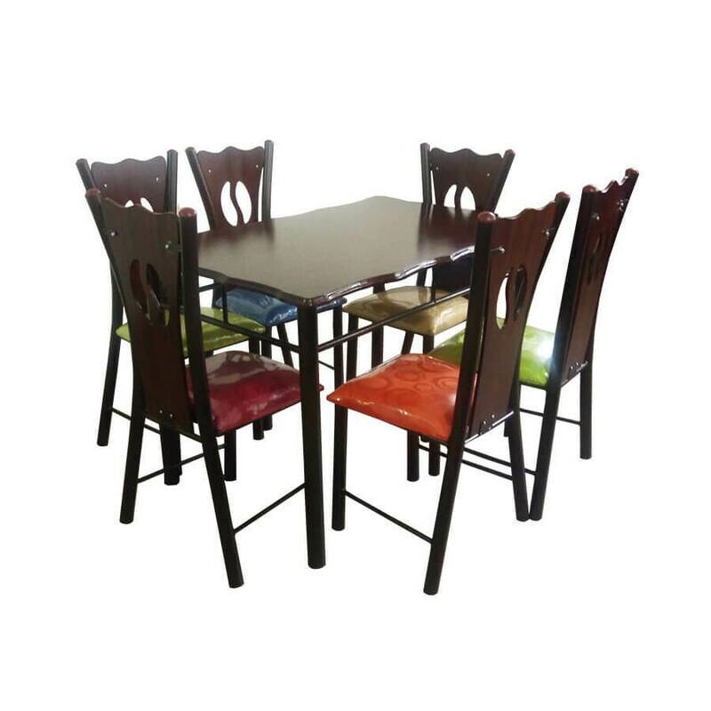 Comedor deko 6 puestos tapa madera