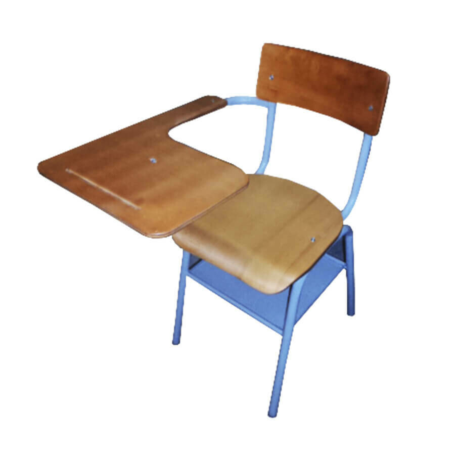 Silla universitaria tubo redondo 7/8" punta baja