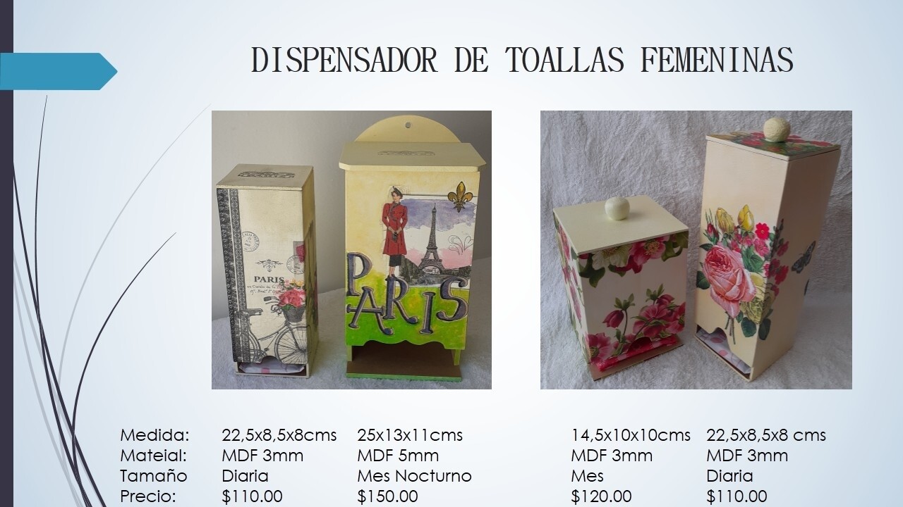Dispensador de toallas sanitarias