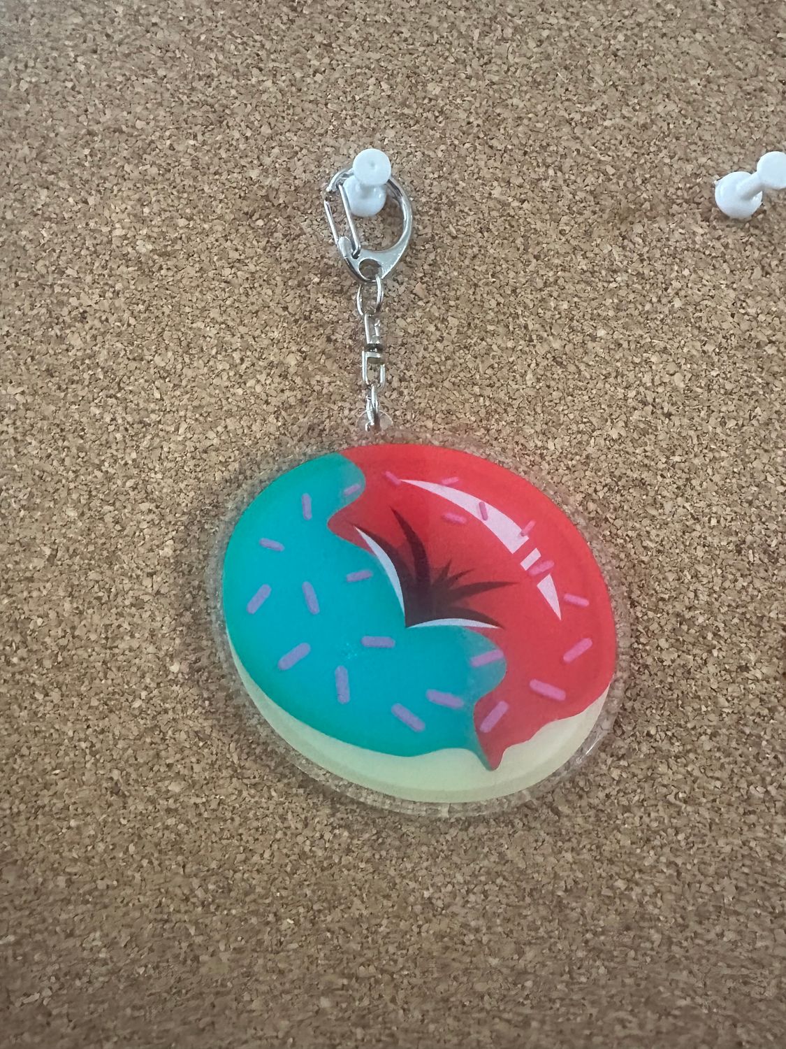 Artsy Donut Keychain