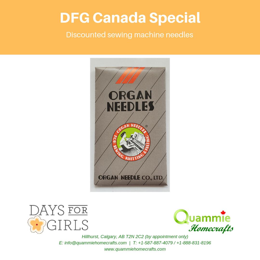 DfG Canada Special - Organ Serger Needles - 10 pack - ELx705/ELx705CF/SY2922 - Type J (Flat Shank)