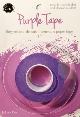 iCraft Purple Tape, Removable - 1/2" x 15 yd