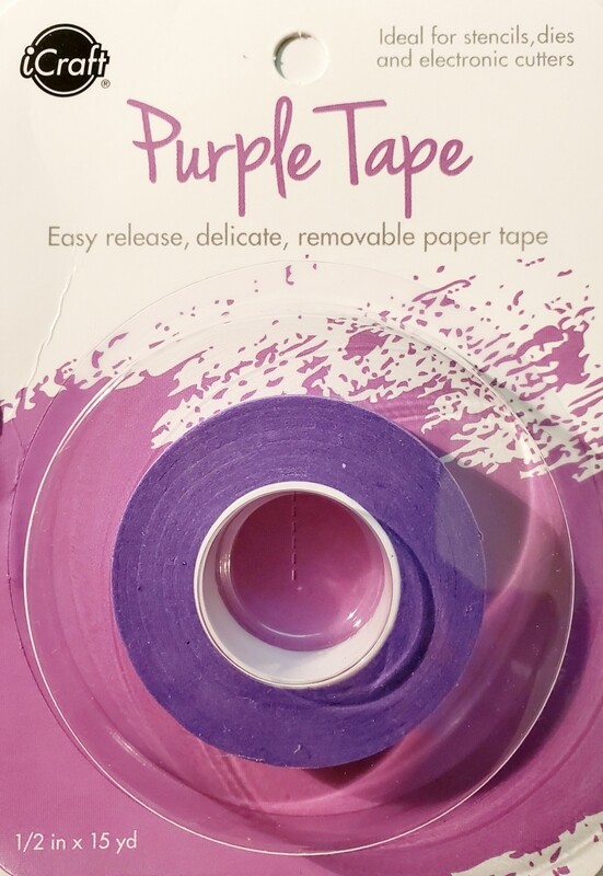iCraft Purple Tape, Removable - 1/2&quot; x 15 yd