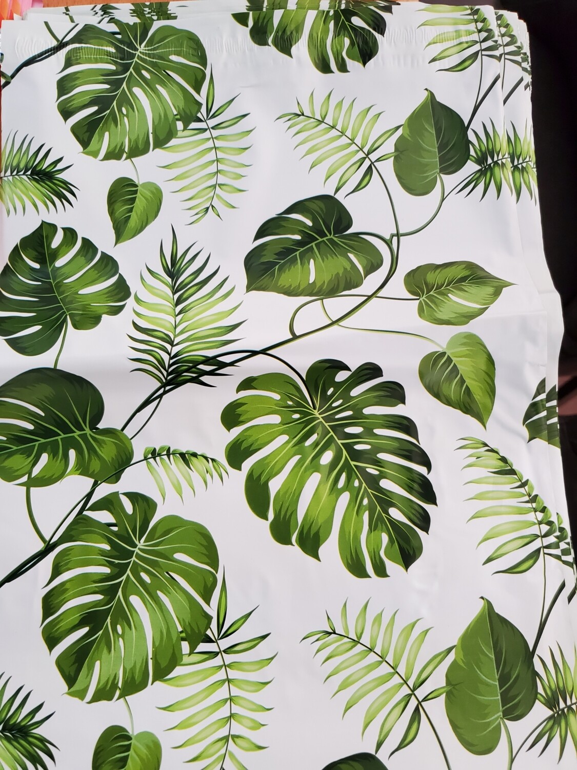 Designer Poly Mailers 10&quot; x 13&quot; (Choose Your Design), Design: Banana Plant Leaves