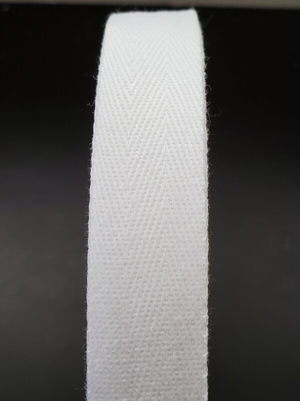 Twill Tape, Cotton - 1&quot;, White