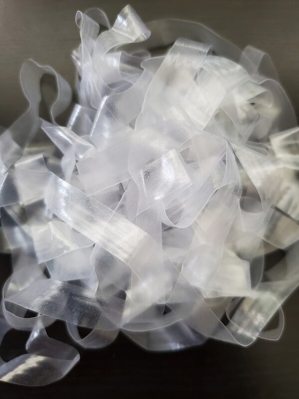 Elastic, Mobilon / TPU Tape - Clear, Various Widths (per yard)