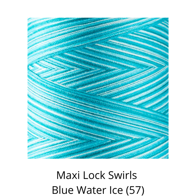 Maxi-Lock Swirls Thread - 3,000yd Variegated - various colours (in stock), Colour: Blue Water Ice (57)