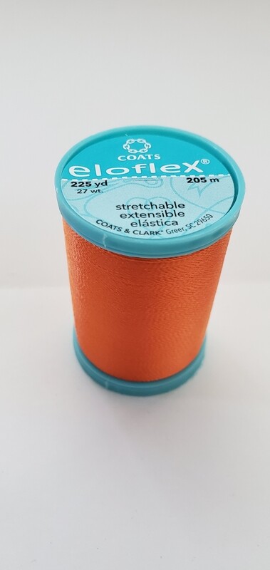 Coats Eloflex Stretchable Thread, 225yds - Orange (7640)