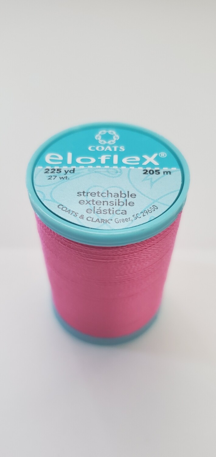 Coats Eloflex Stretchable Thread, 225yds - Hot Pink (1840)