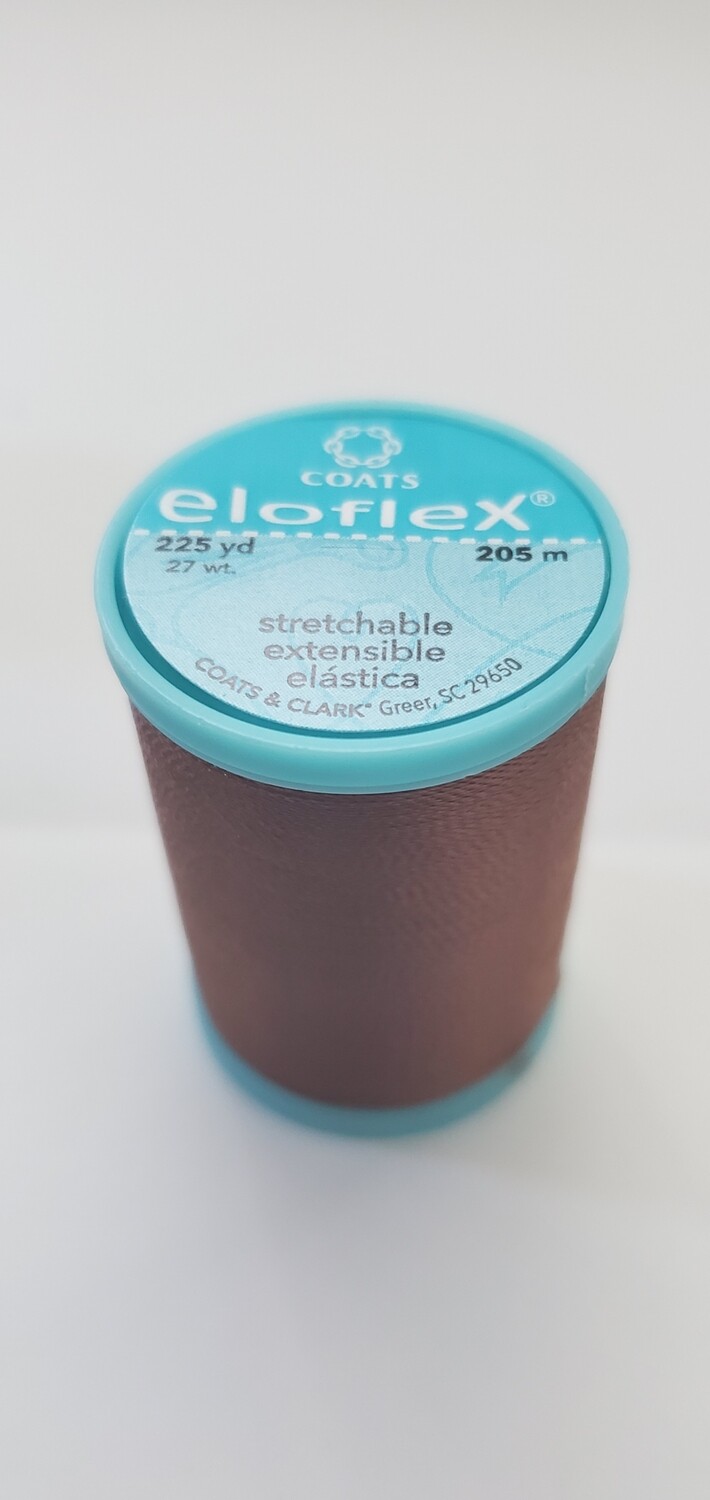 Coats Eloflex Stretchable Thread, 225yds - Dark Brown (8890)